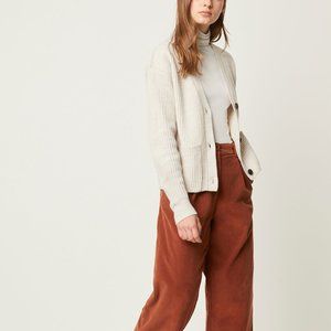 French Connection Tomasa Knit Ribbed Pocket Button Cardigan